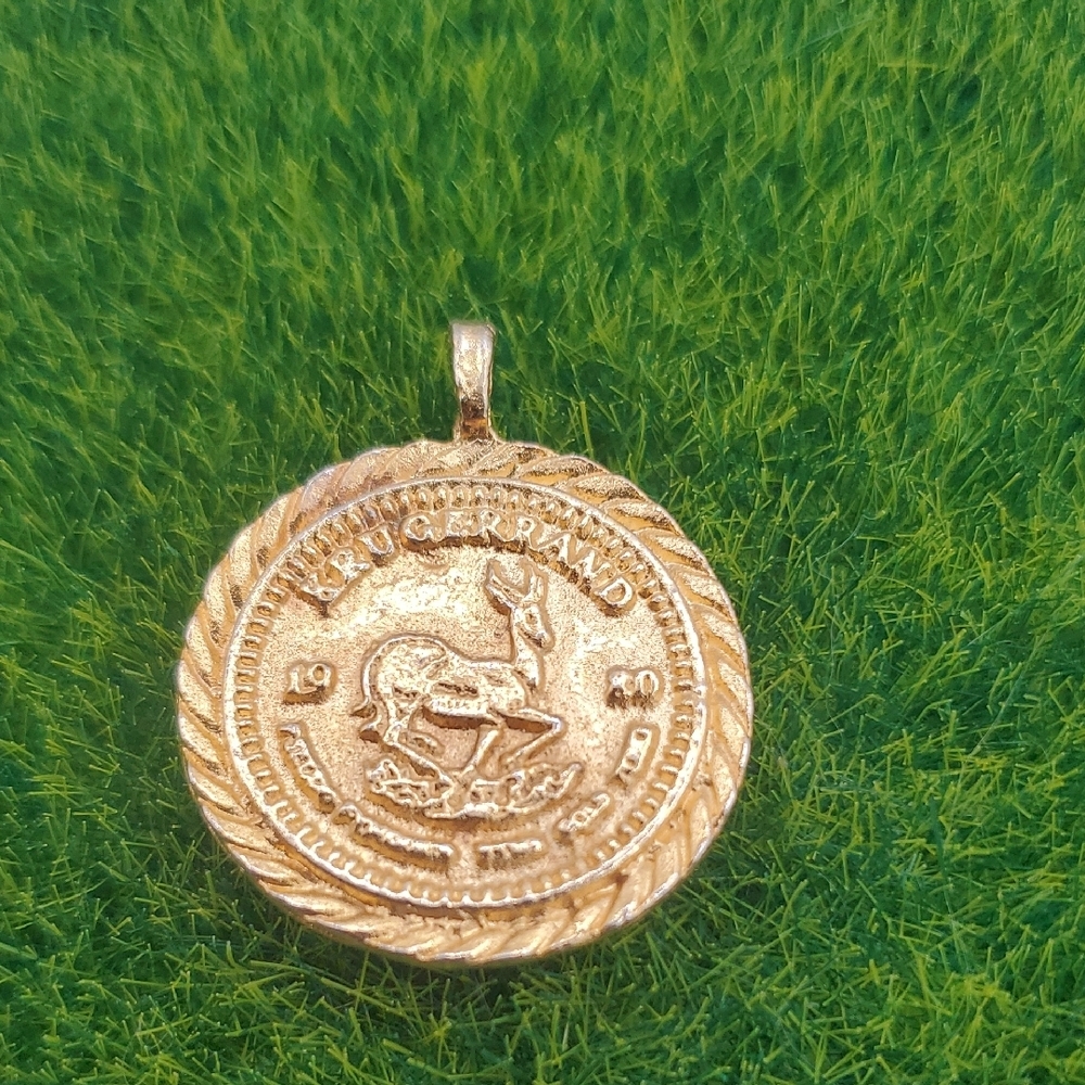 Vintage Krugerrand Coin collectible RARE Pendant P327